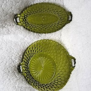 nice glass pieces in mint condition 8" 7" + free homemade 🎁